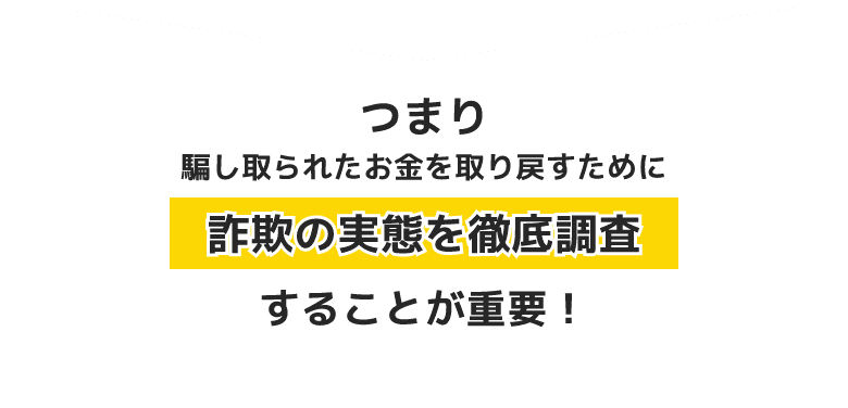 詐欺の実態を徹底調査